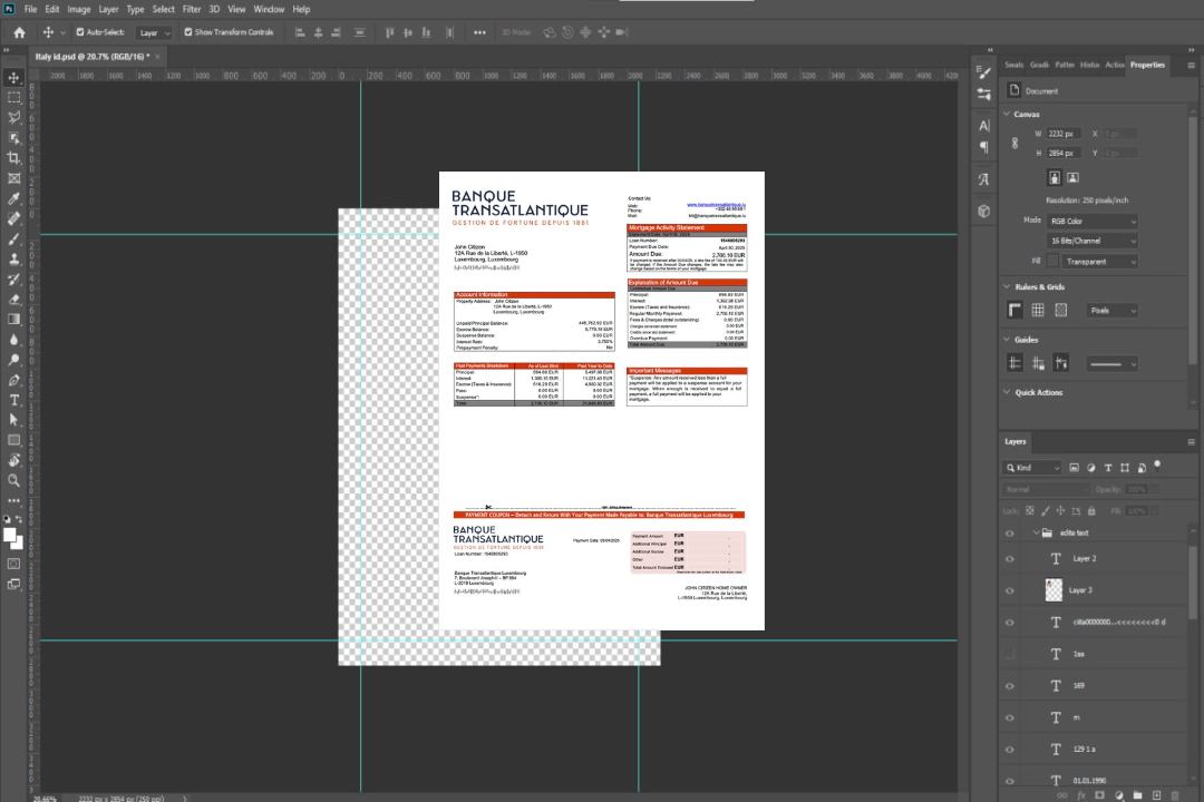Luxembourg Banque Transatlantique Relevé hypothécaire Luxembourg Modèle Word et PDF template Luxembourg Banque Transatlantique Relevé hypothécaire Luxembourg Modèle Word et PDF template